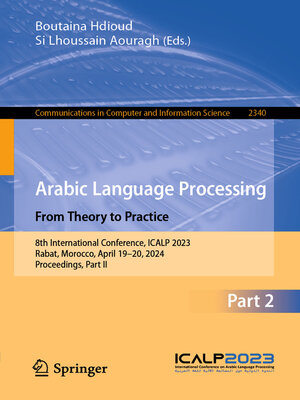 cover image of Arabic Language Processing